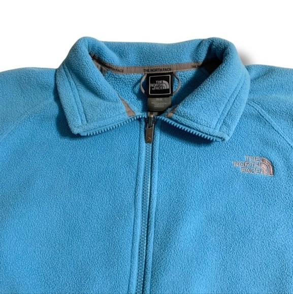 The North Face Women's Size Medium Blue And Gray Fleece Full Zip Jacket - Picture 3 of 11